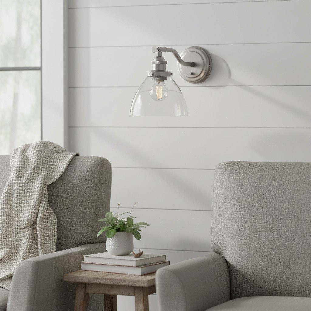 Novera Wall Light Collection - Glass Shade Finishes in Brass Silver Nickel Copper – Residential and Boutique Hospitality K1805