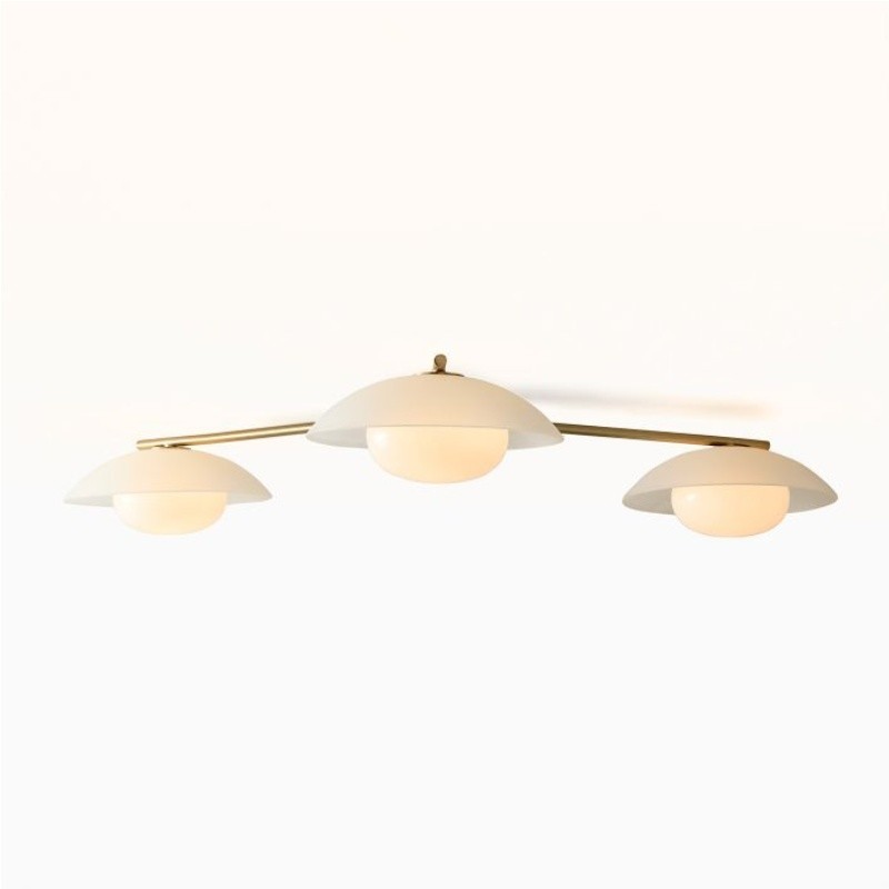 Elorina 3-Light Flush Mount Glass/Metal Ceiling Light - A Stylish Fixture for Modern Spaces K1292