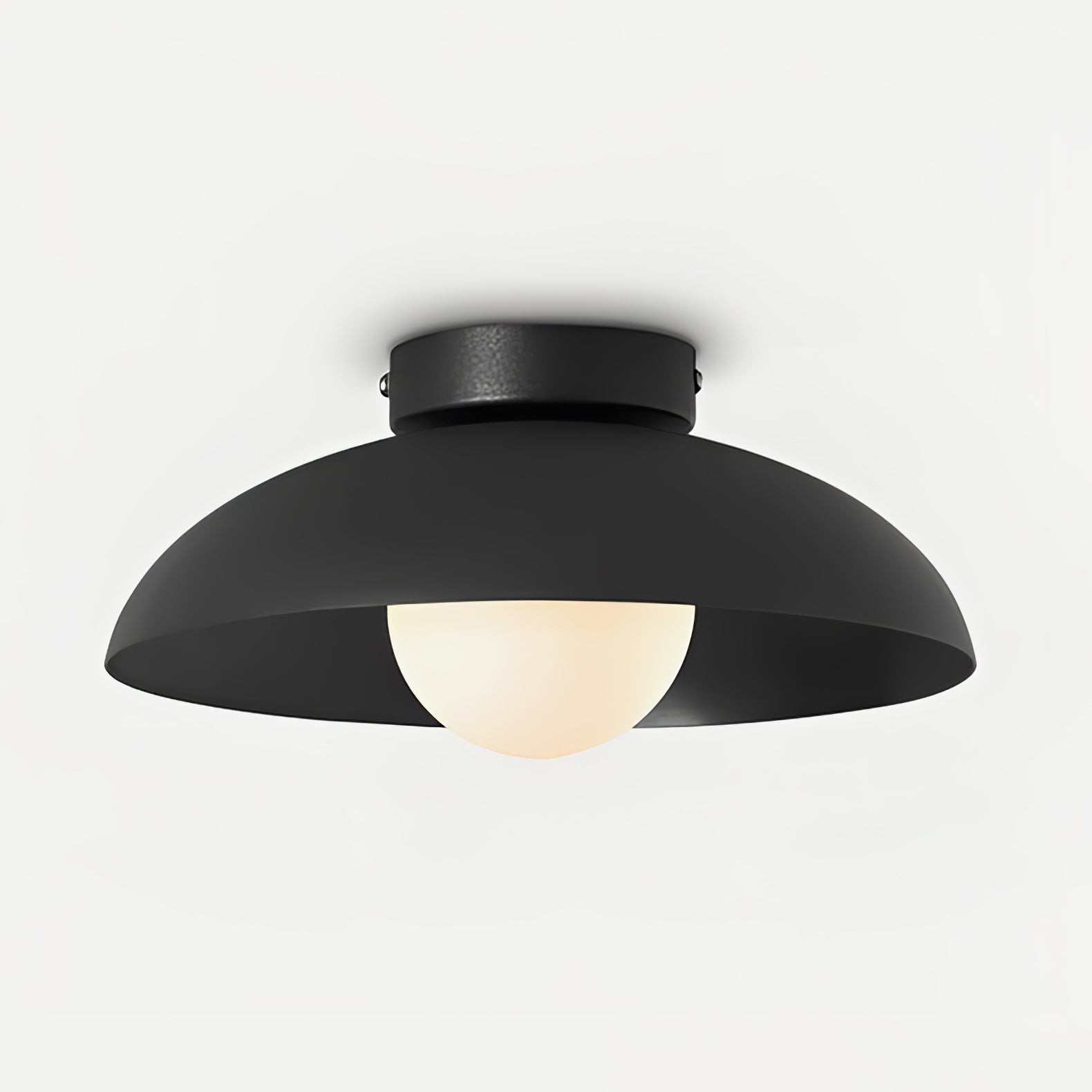 Matte Black Glass Dome Ceiling Lamp K419