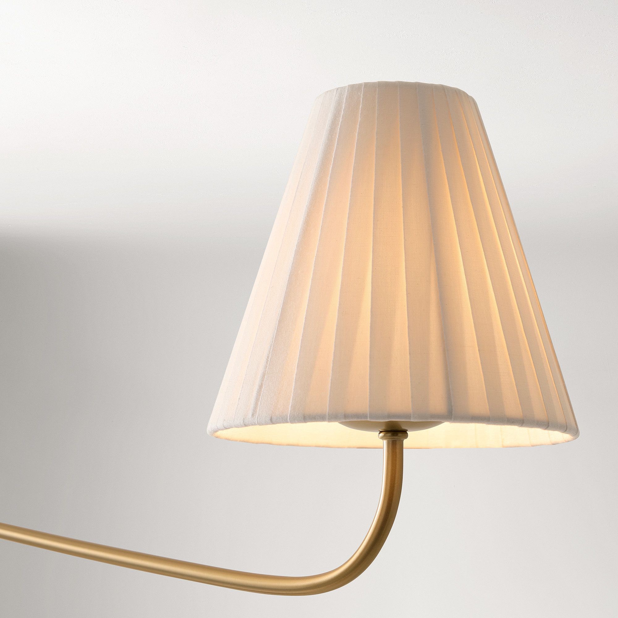 Fibura Modern Multi-Light Chandelier – Sleek 2 or 6-Light Design with Linen Shades K1407