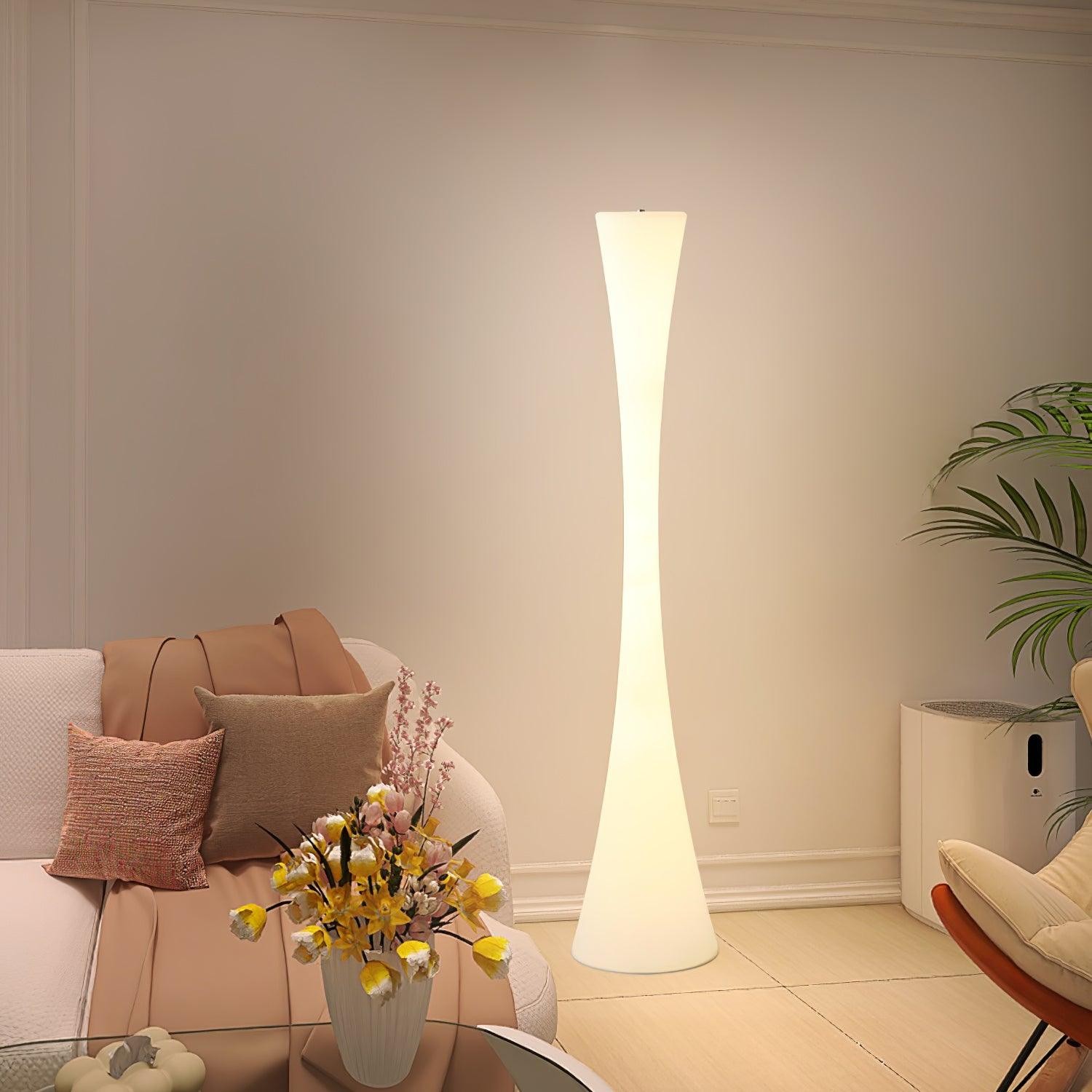 Romantic Simple White Column Floor Lamp K819