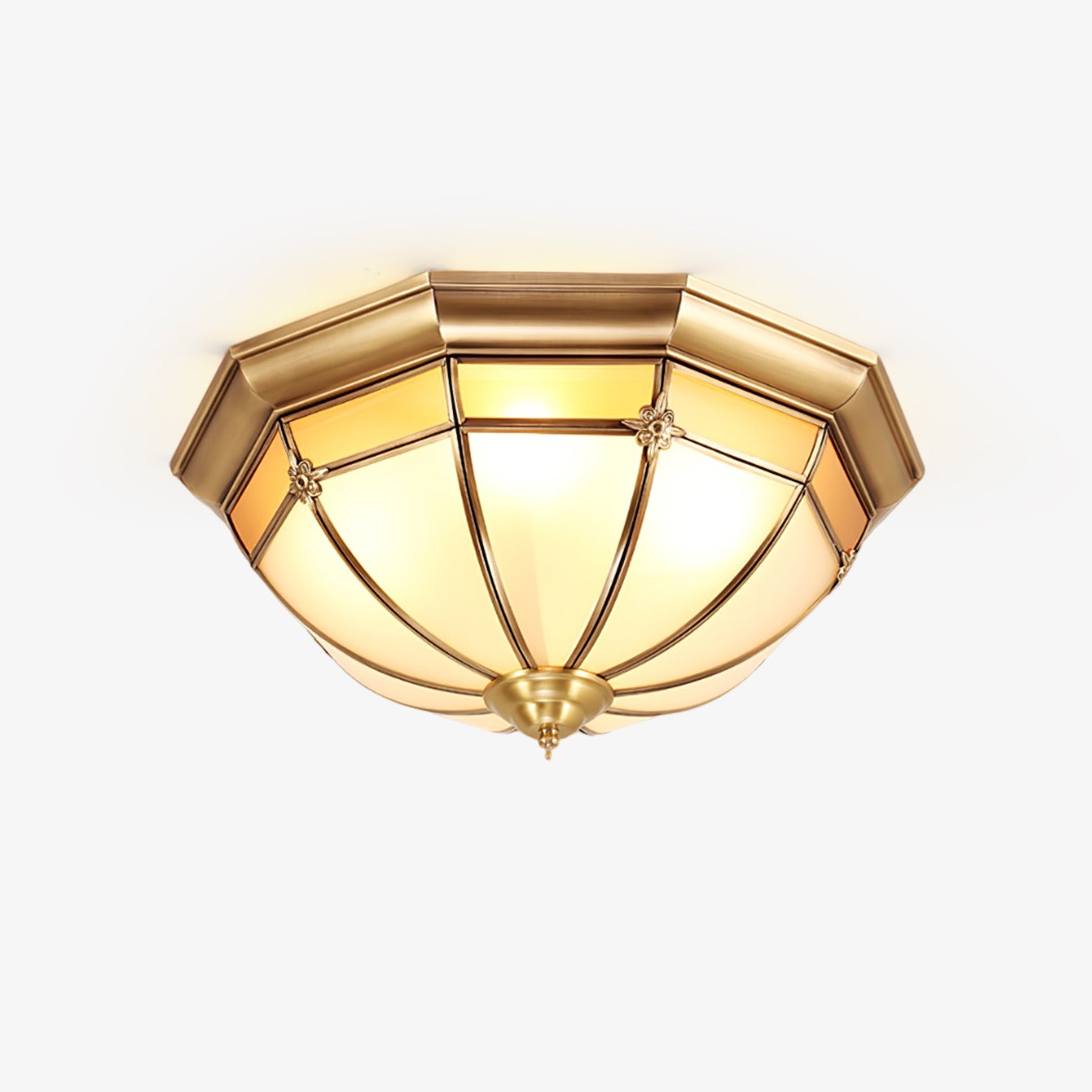 Dome Brass Flush Ceiling Lamp K350