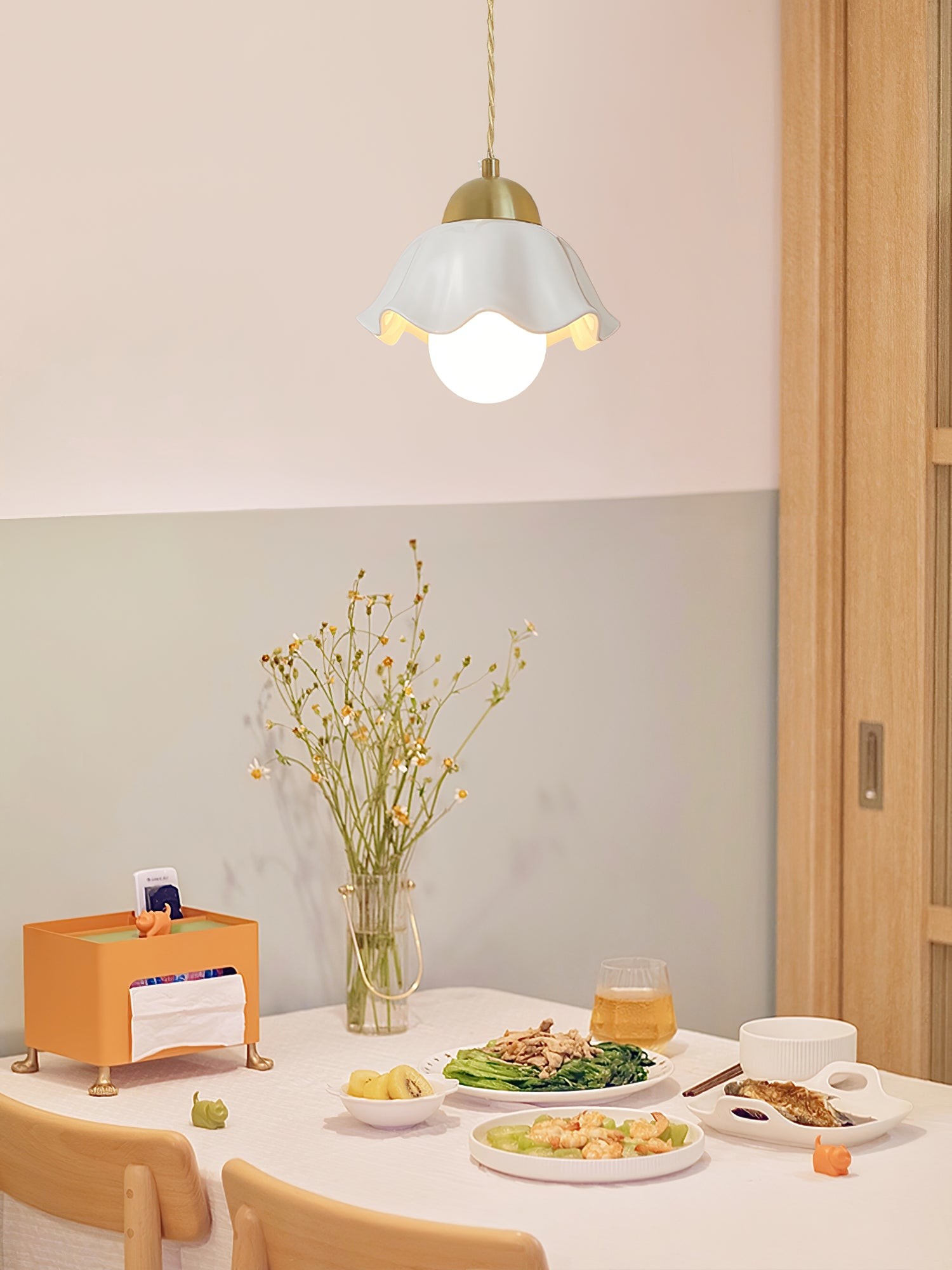 Ceramics Floral Pendant Light K990