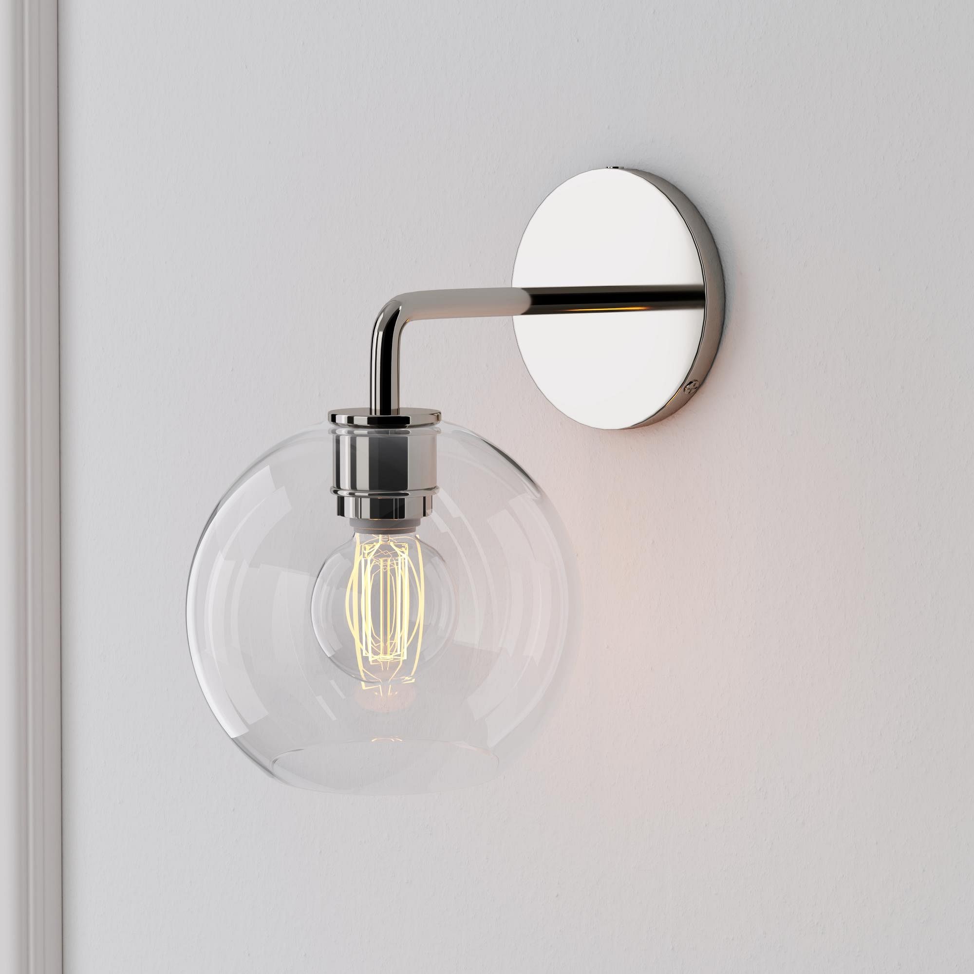 Selvion Artistic Globe Sconce Light - Handcrafted Glass Sculptural Wall Fixture K1158