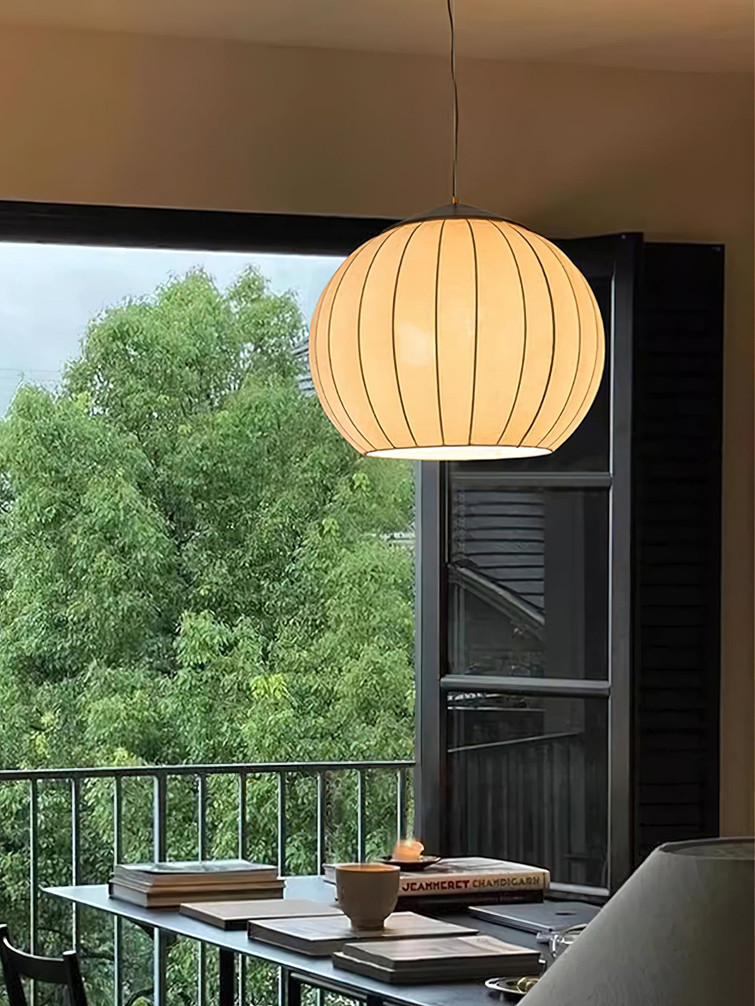 Japanese Style Fabric Lantern Pendant Lamp K423