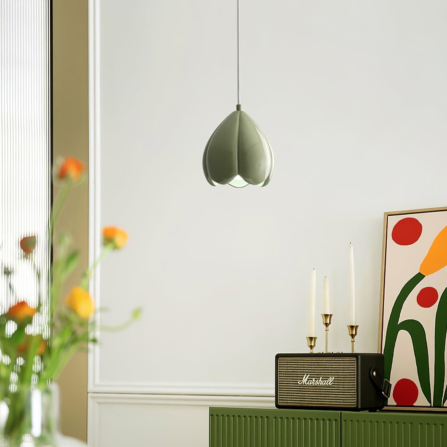 French Style Flower Bud Pendant Lamp K145