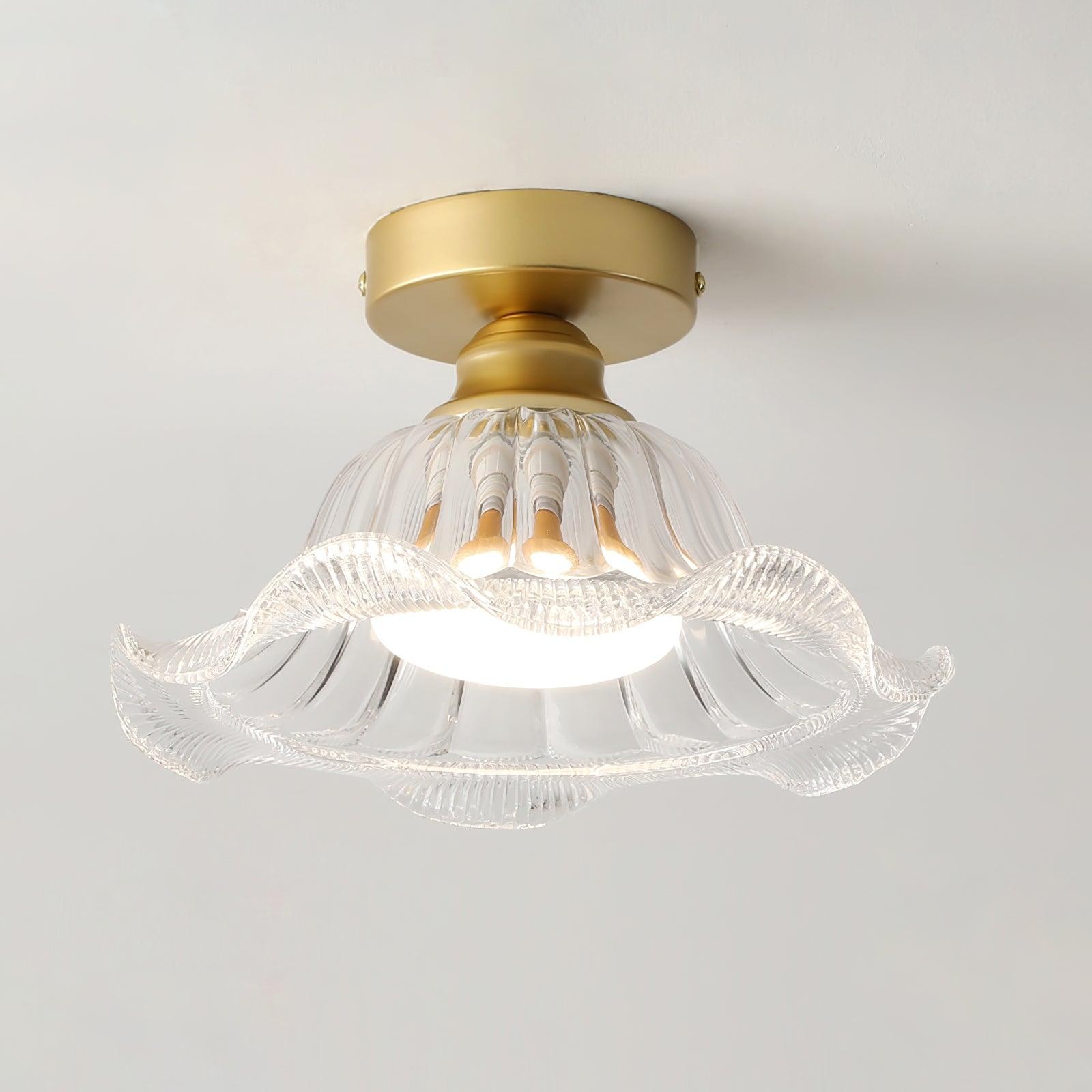 Vintage Glass Flower Ceiling Light K642