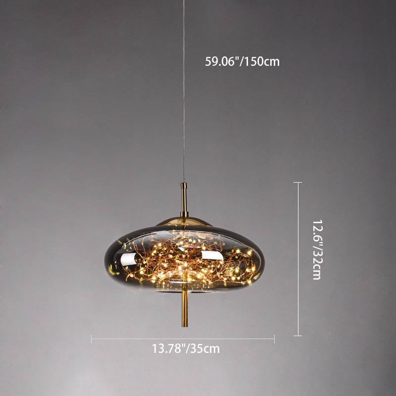 Scandinavian Cylinder Oval Glass Pendant Light K333