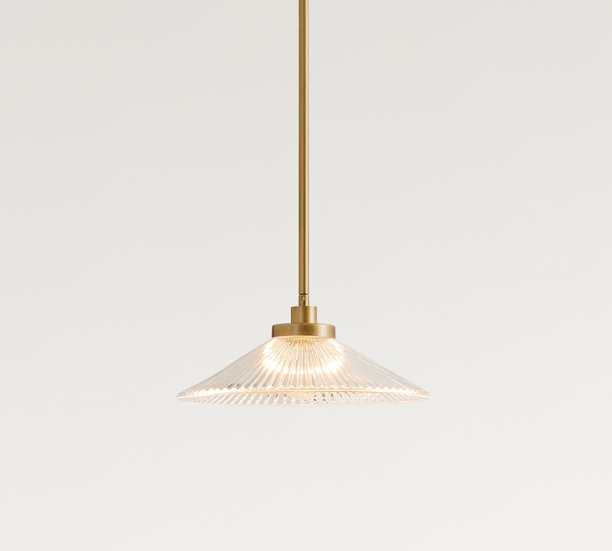 Bravira Textured Glass Pendant Light - Minimalist Modern Lamp for Kitchen Island K1325
