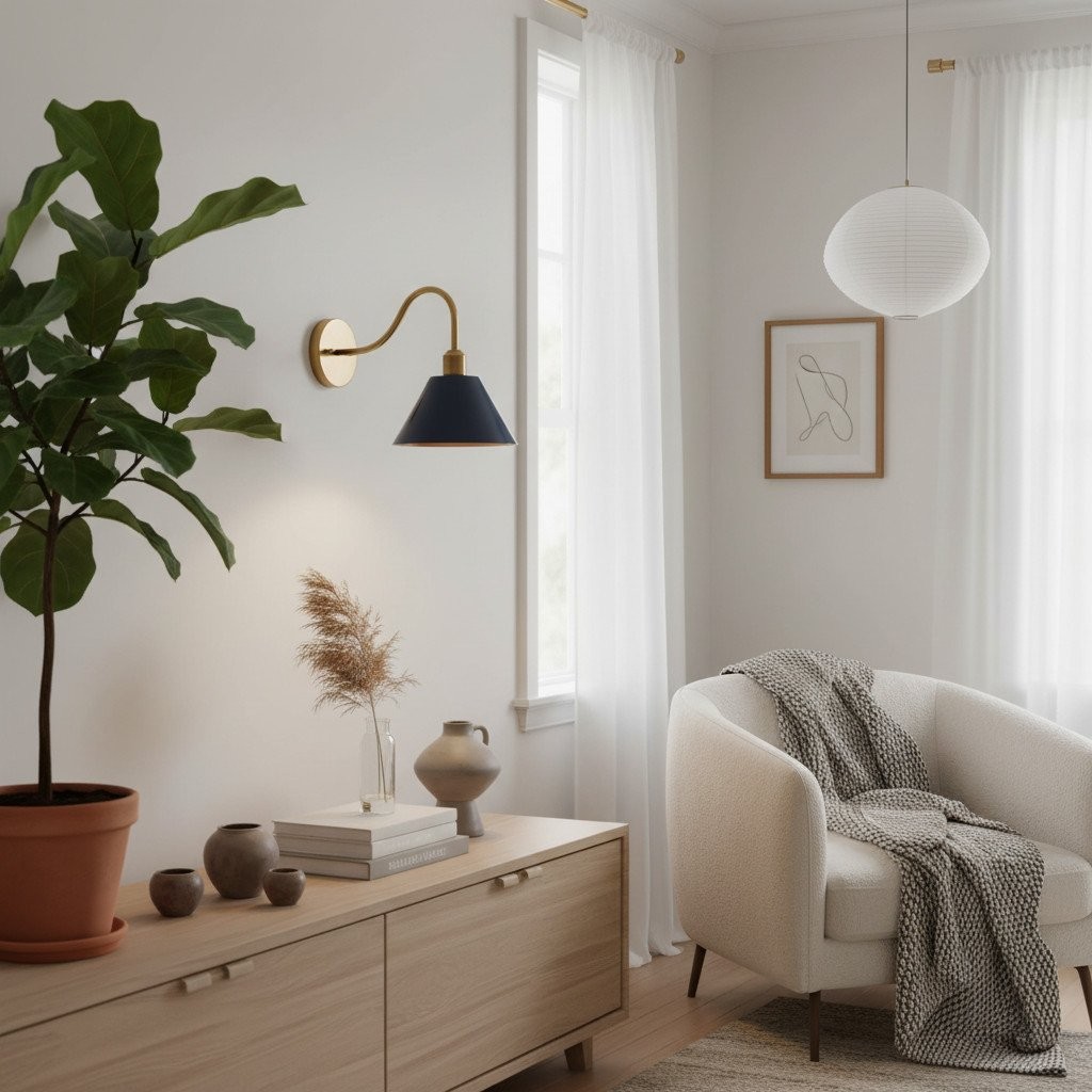 Narix Industrial Wall Sconce - Sleek Tapered Shape for Lounge and Dining Area K2120