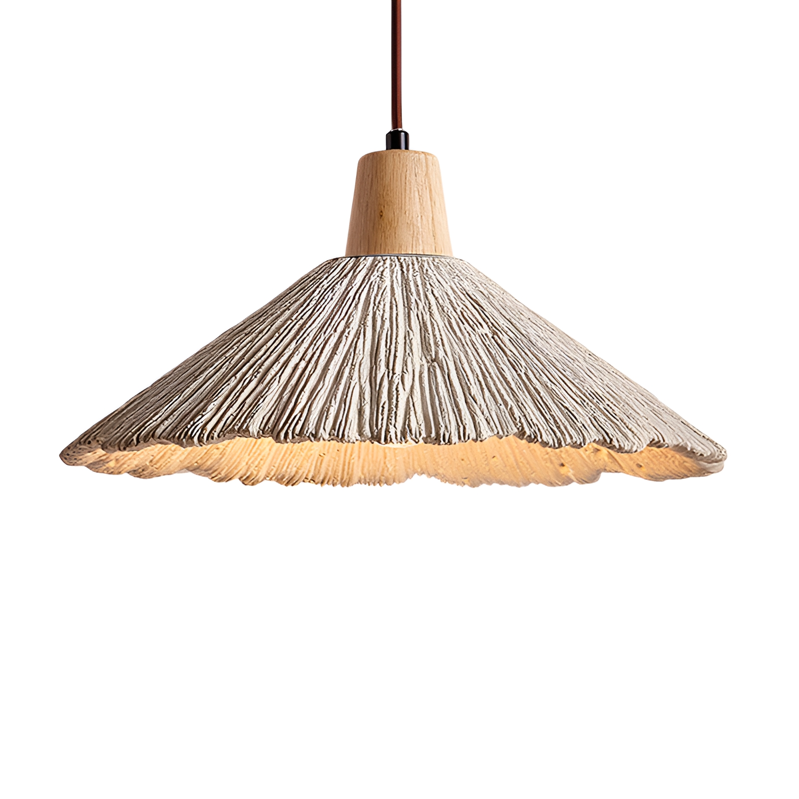 Cream Retro Wabi-Sabi LED Pendant Light D919