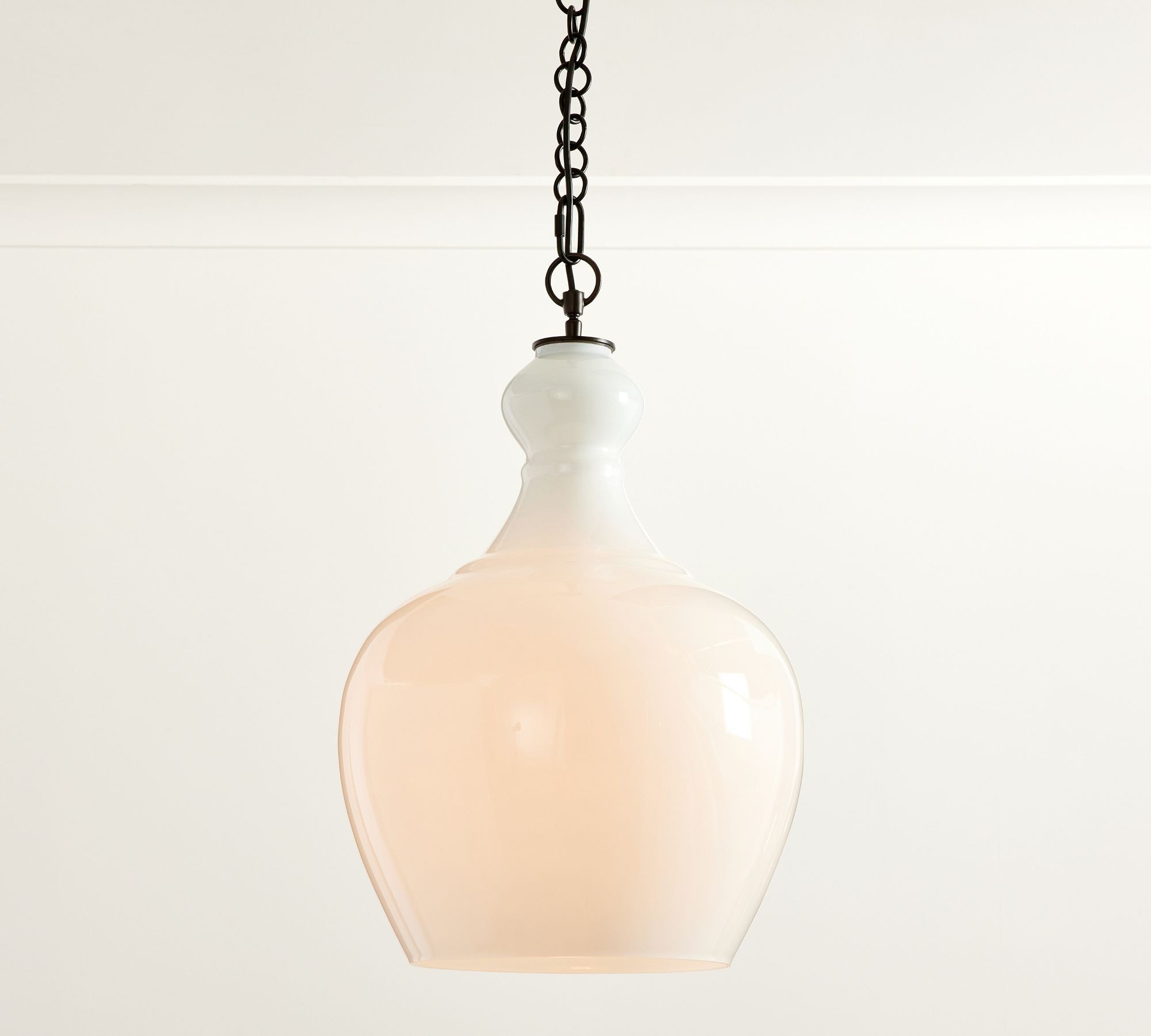 Lawson Glass Pendant Light - Recycled & Milk Glass with Bronze Accent K1342