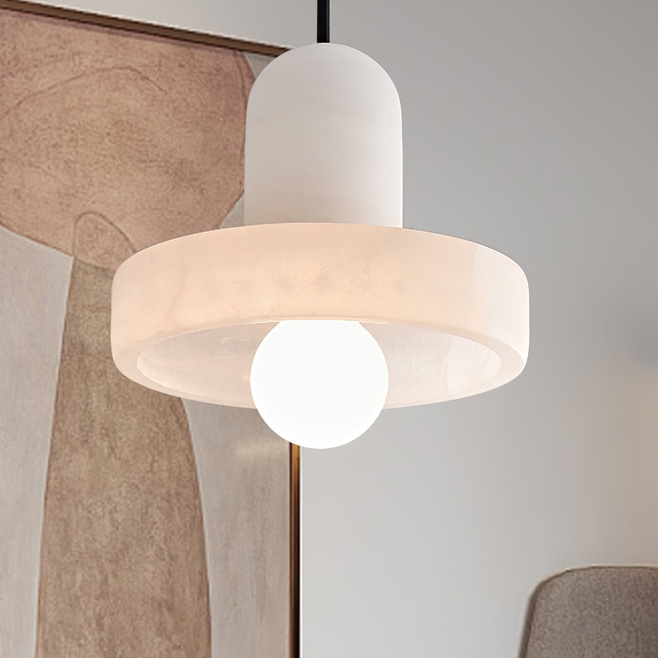 Elegant Creative White Alabaster Pendant Light K823