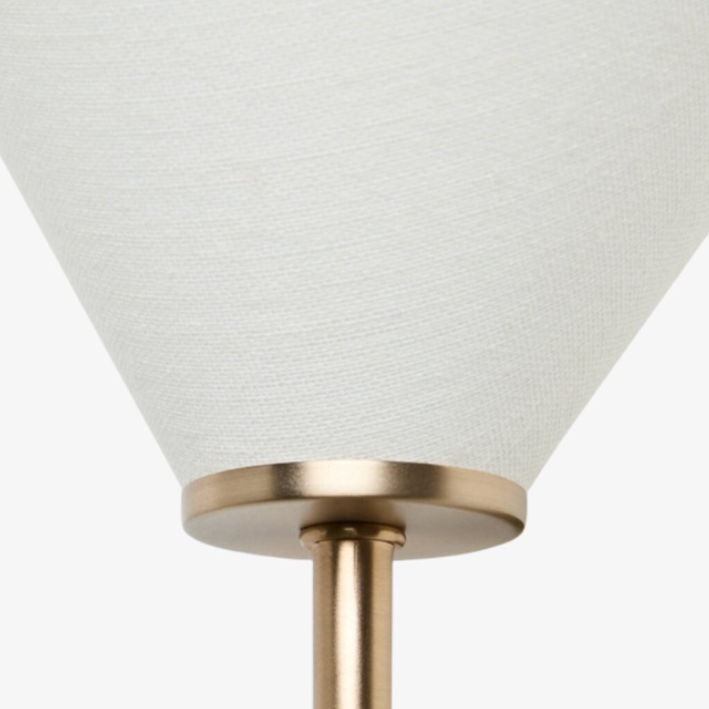 Kysara Brass Fabric Wall Light - Minimalist Flora Sconce for Bedrooms K1644