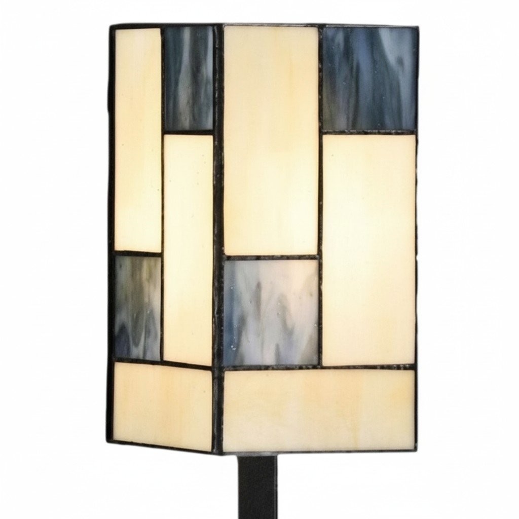 TF Manchester Square Table Lamp - Geometric Glass and Metal for Bedroom and Living Room K2030