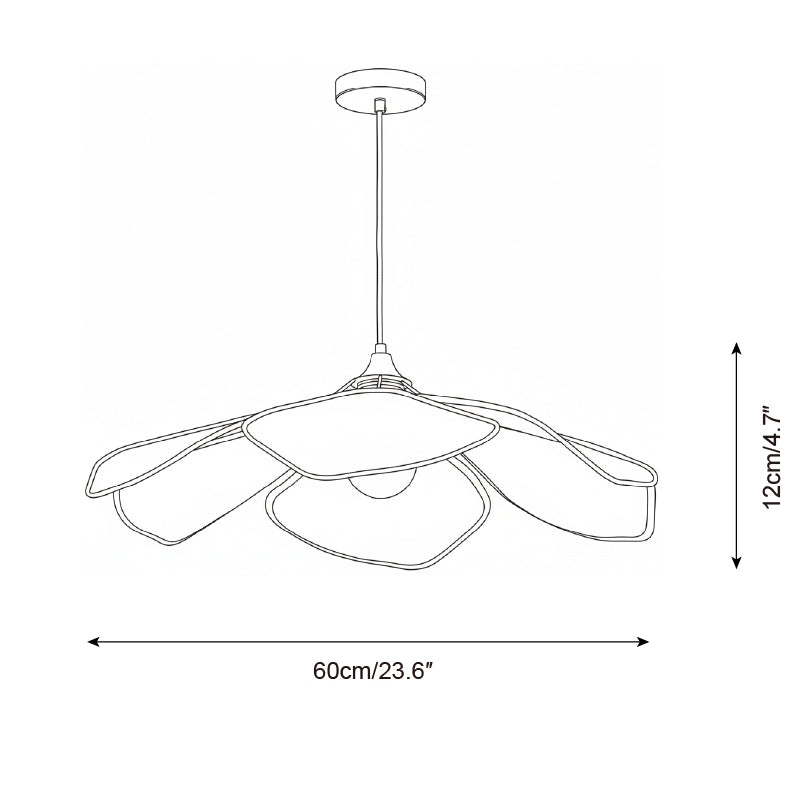 Raffia Petal Pendant Lamp D251