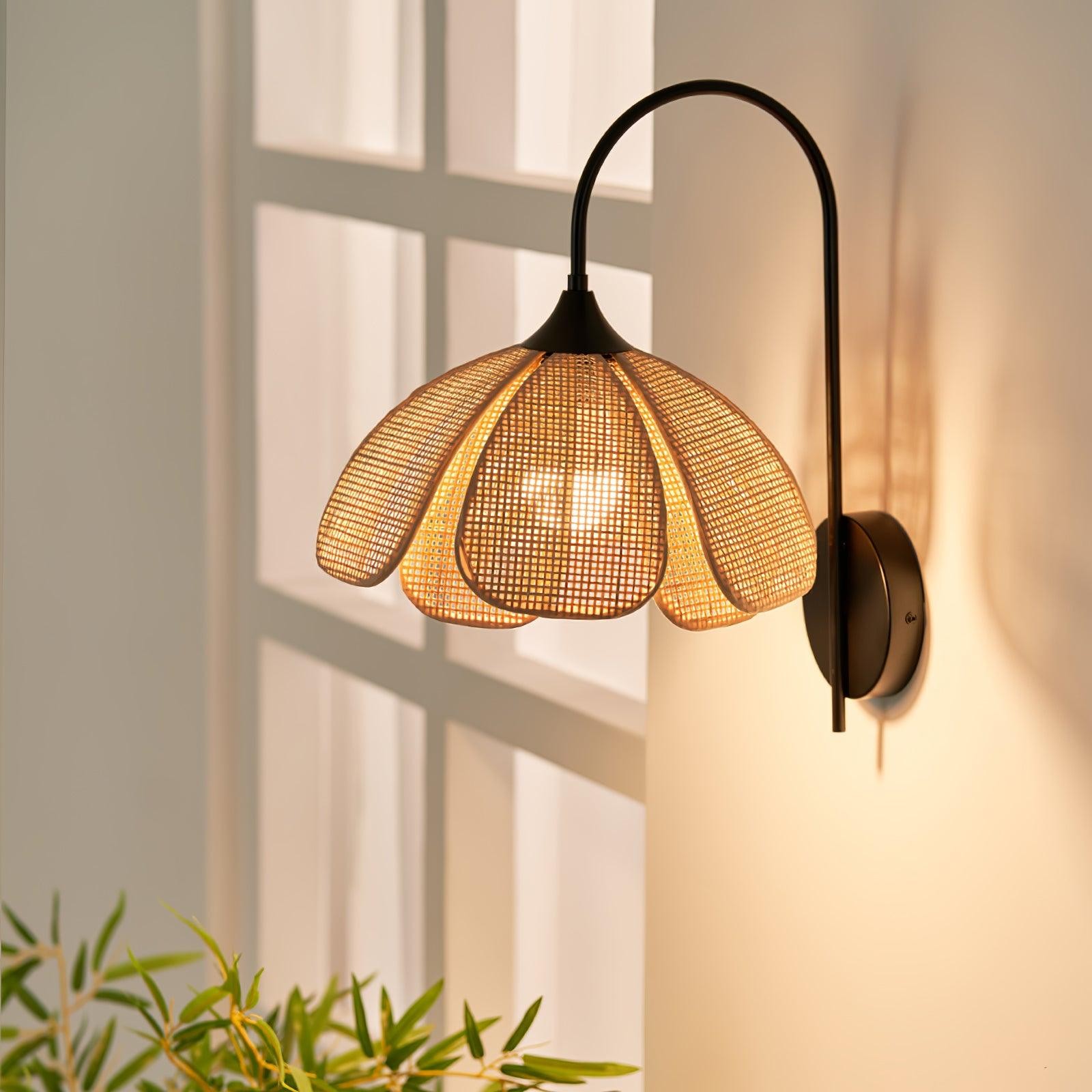 Rattan Petal Wall Lamp K613