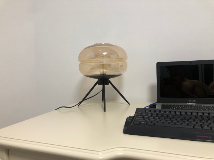 Lacquered Glass Table Lamp