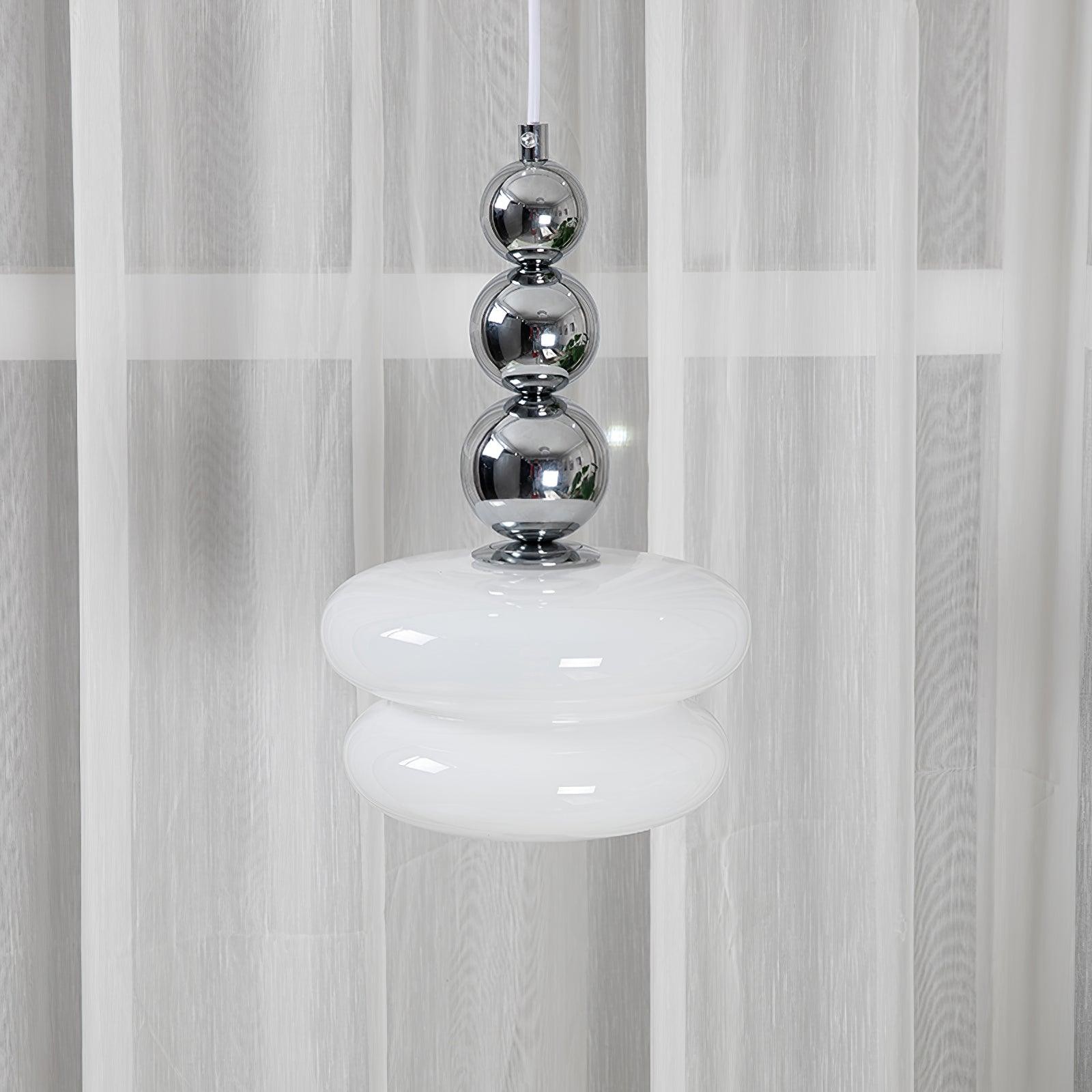 Contemporary Nordic Glass Ball Hoist Pendant Light For Living Room K524