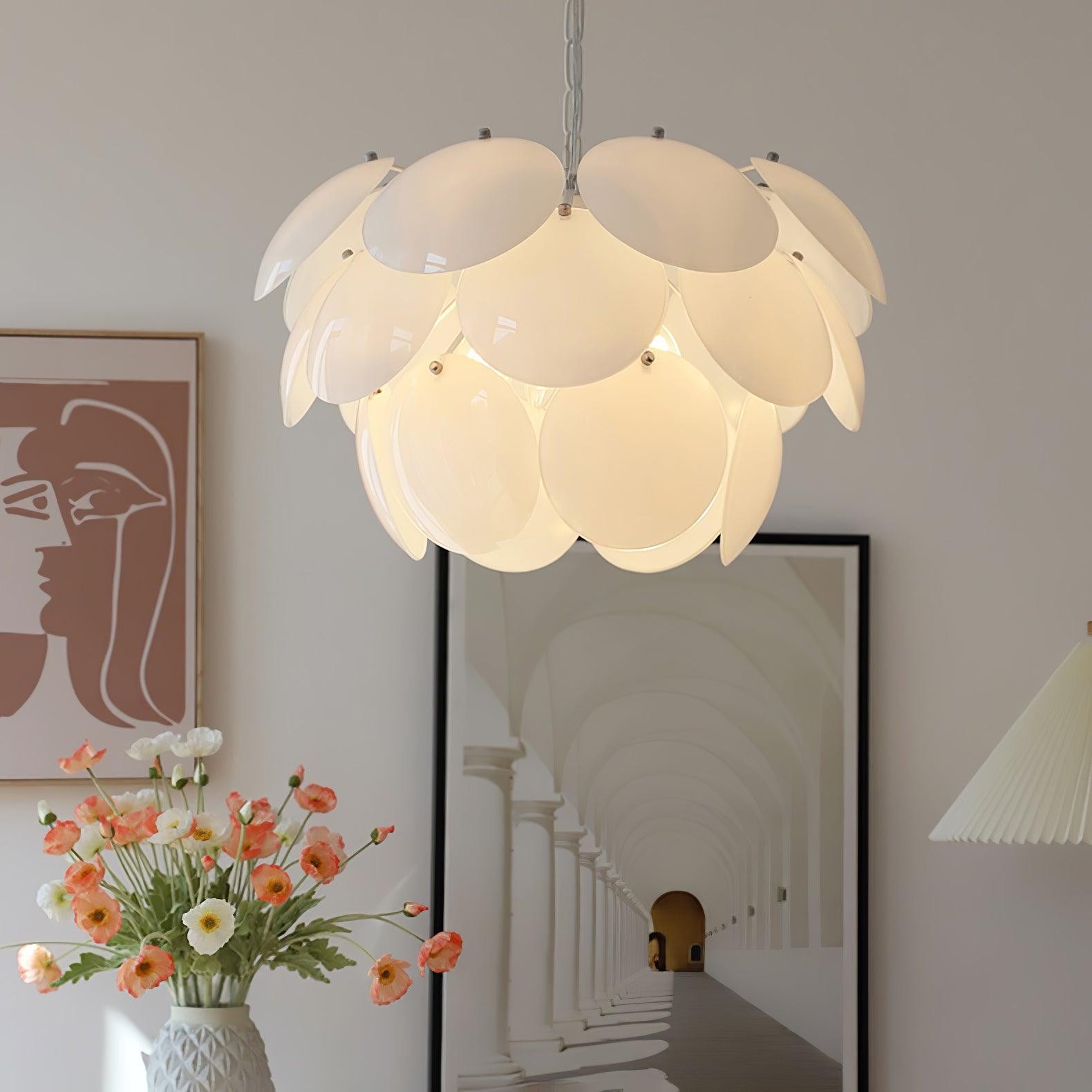 Luxury Fashion Luminous Petal Glass Chandelier K473