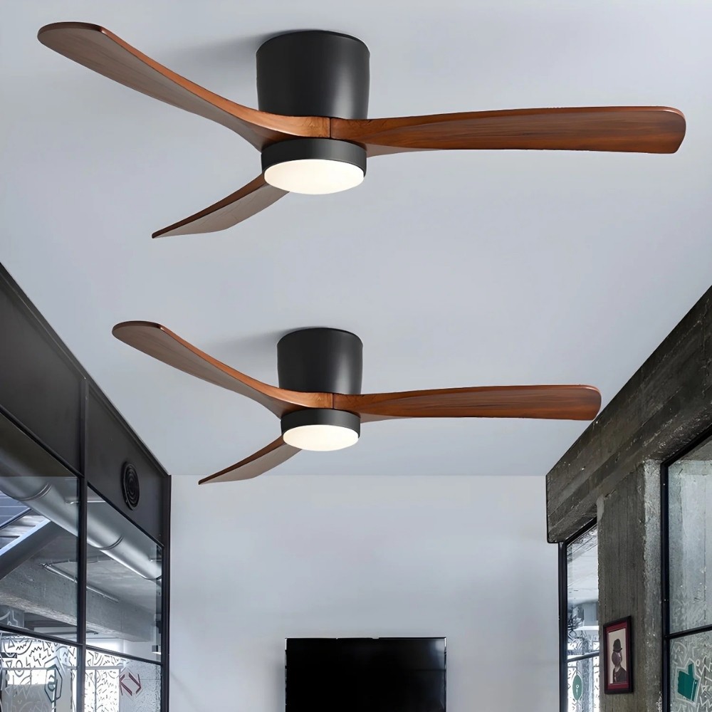 Nordic Modern 3 Blades Wooden Ceiling Fan Light K1119