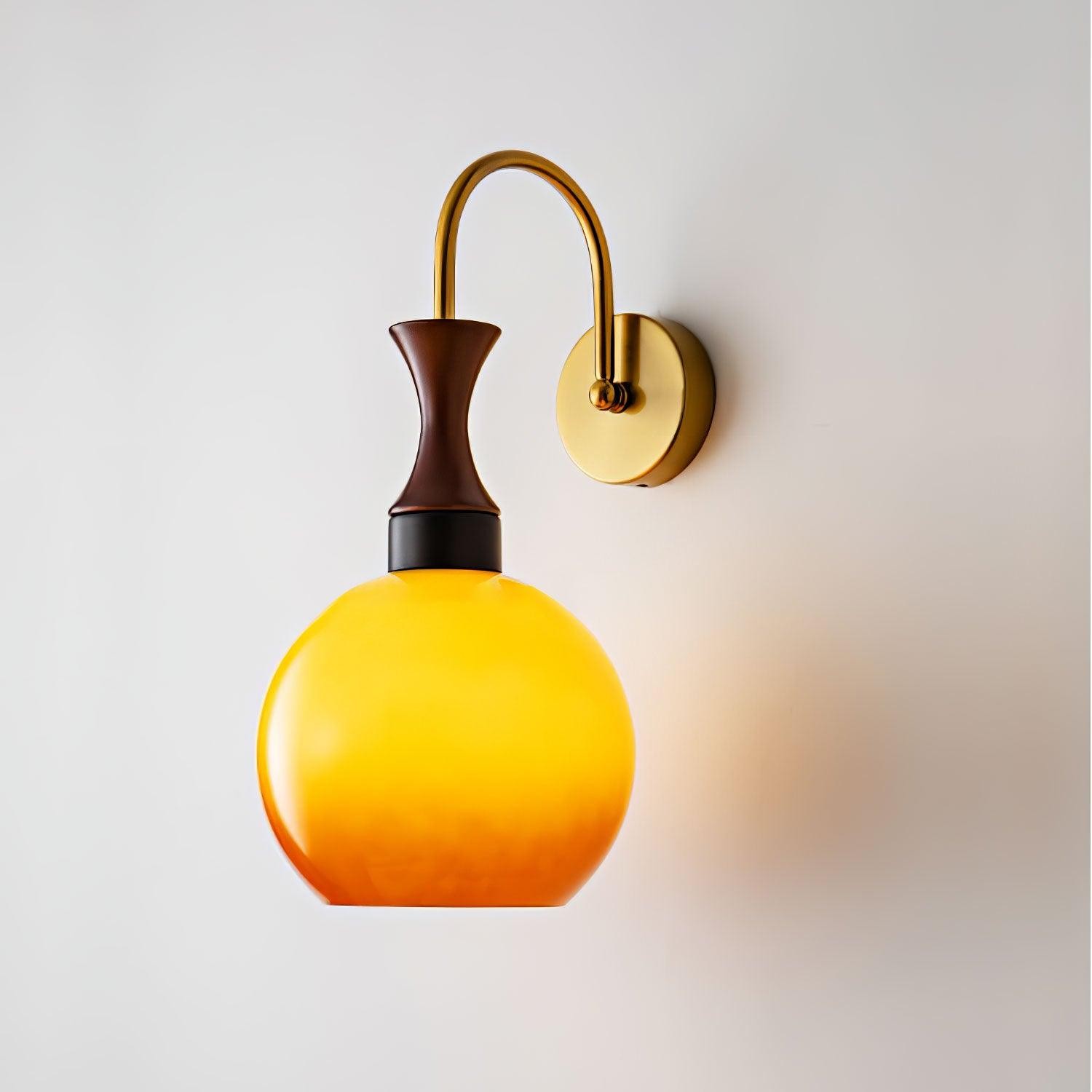 Spherical Yellow Wall Lamp K562