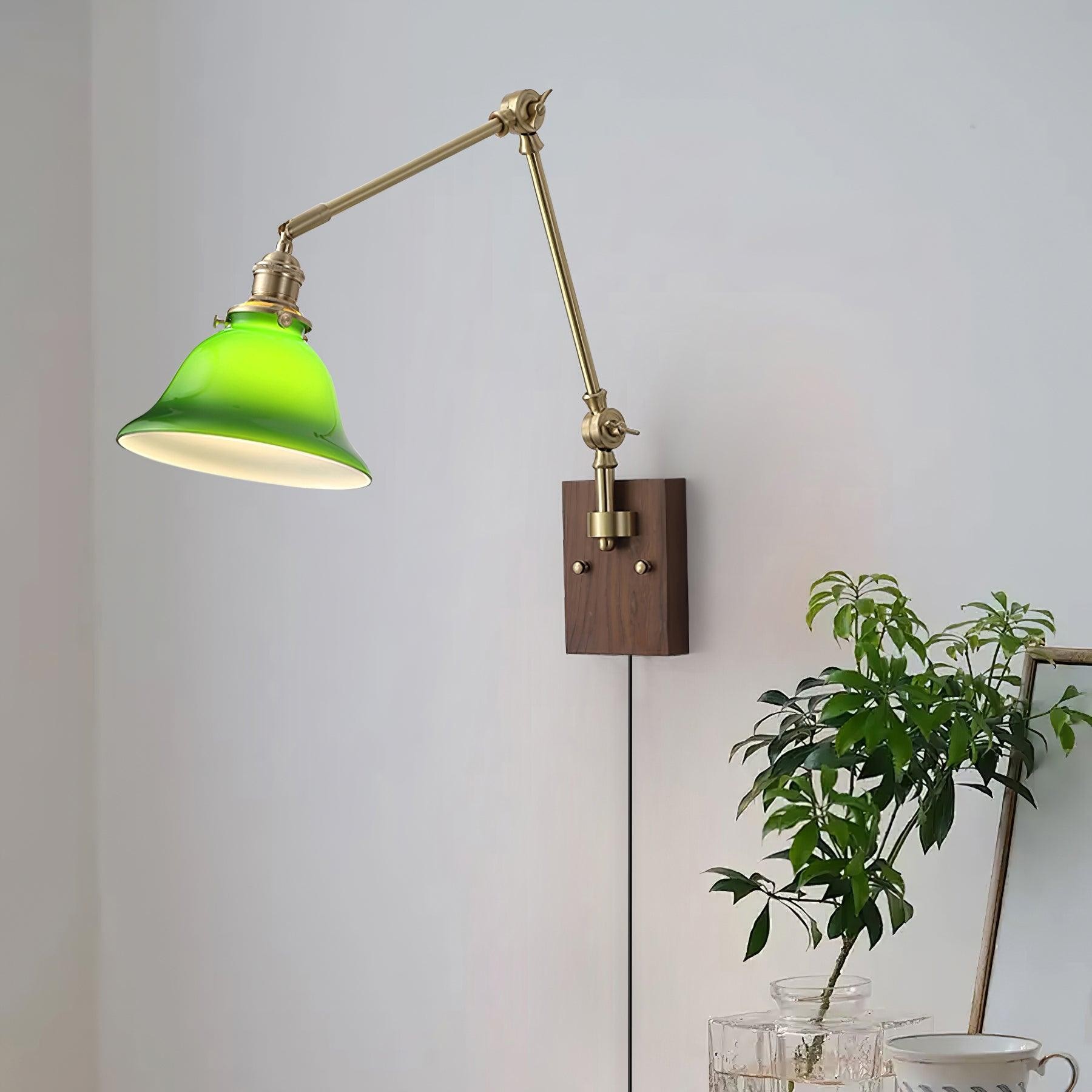 Banker Swing Arm Plug In Wall Light K253
