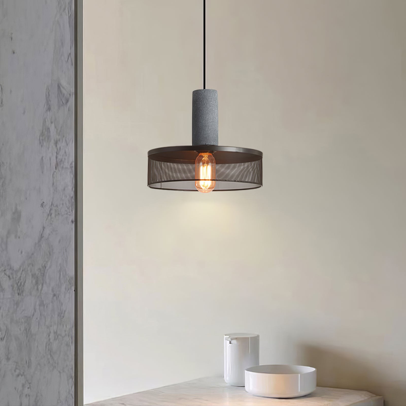 Cement Mesh Pendant Light K308