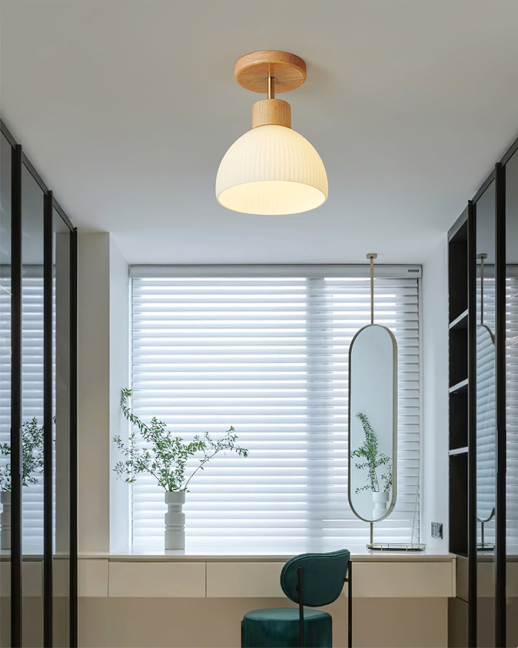Nordic Wood Style LED Ceiling Lamp K270