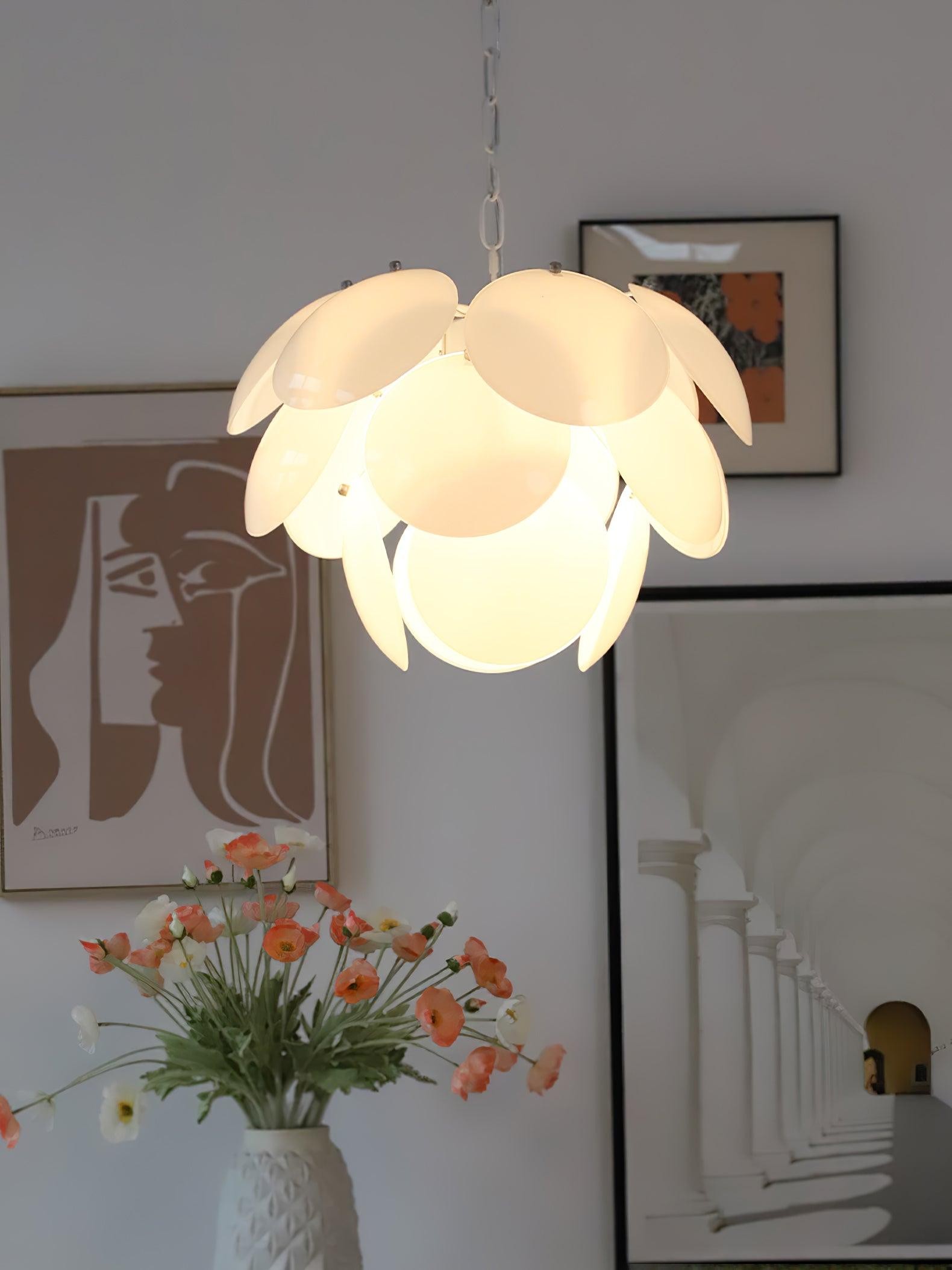 Luxury Fashion Luminous Petal Glass Chandelier K473