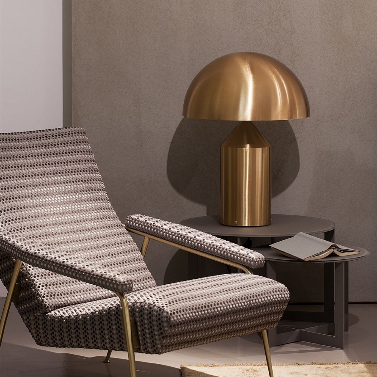 Modern Atollo Table Lamp - Mushroom Metal Table Light for Living Room