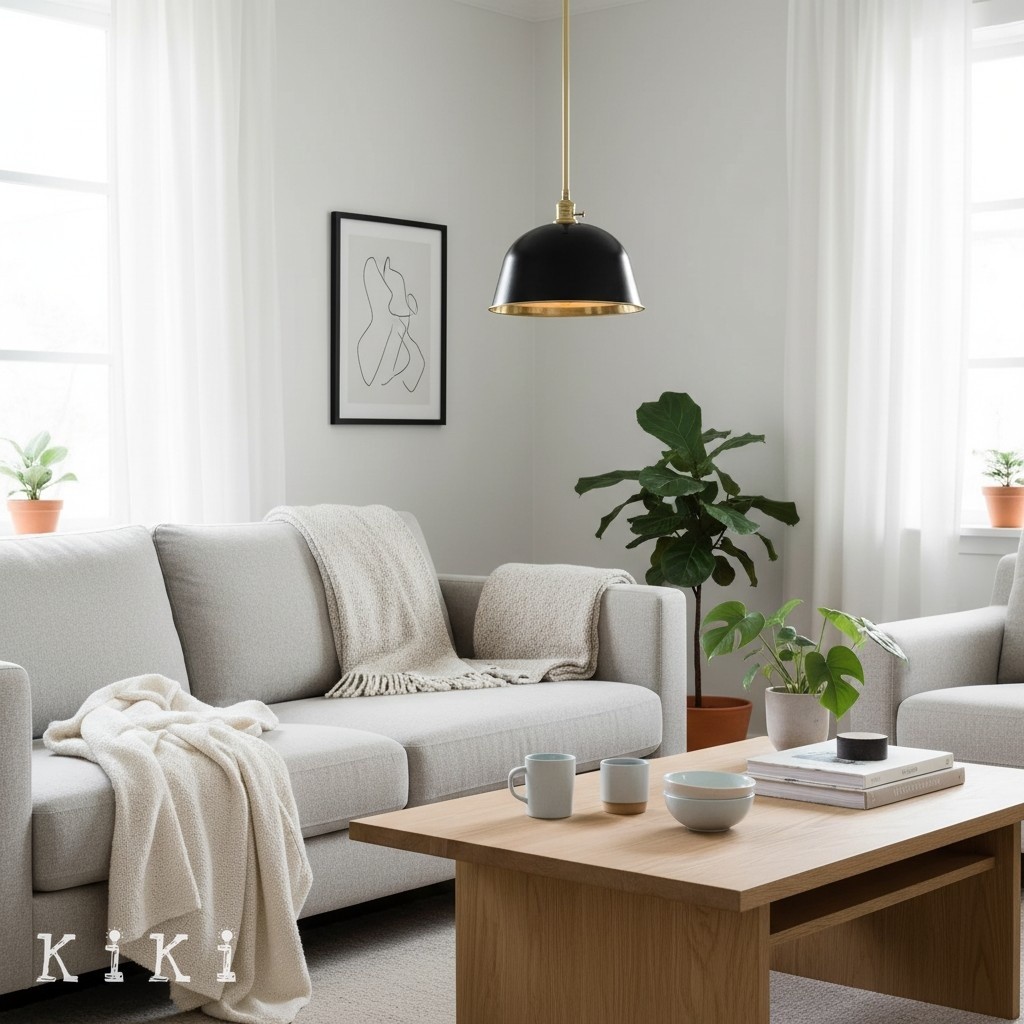 Forvara Bell Pendant Light - Industrial Metal Design Lighting for Kitchen K2121