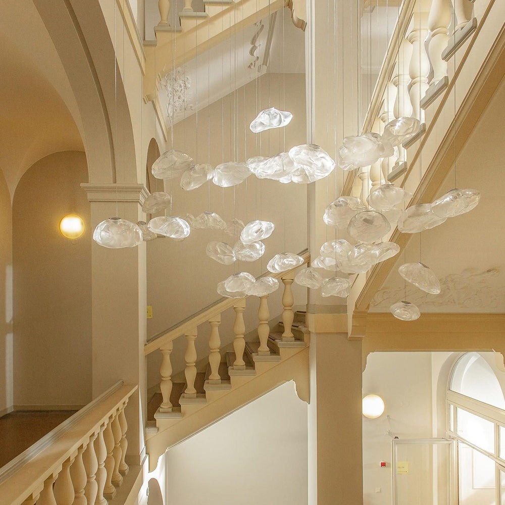 Multi-Head Irregular Glass Bubble Chandelier K216