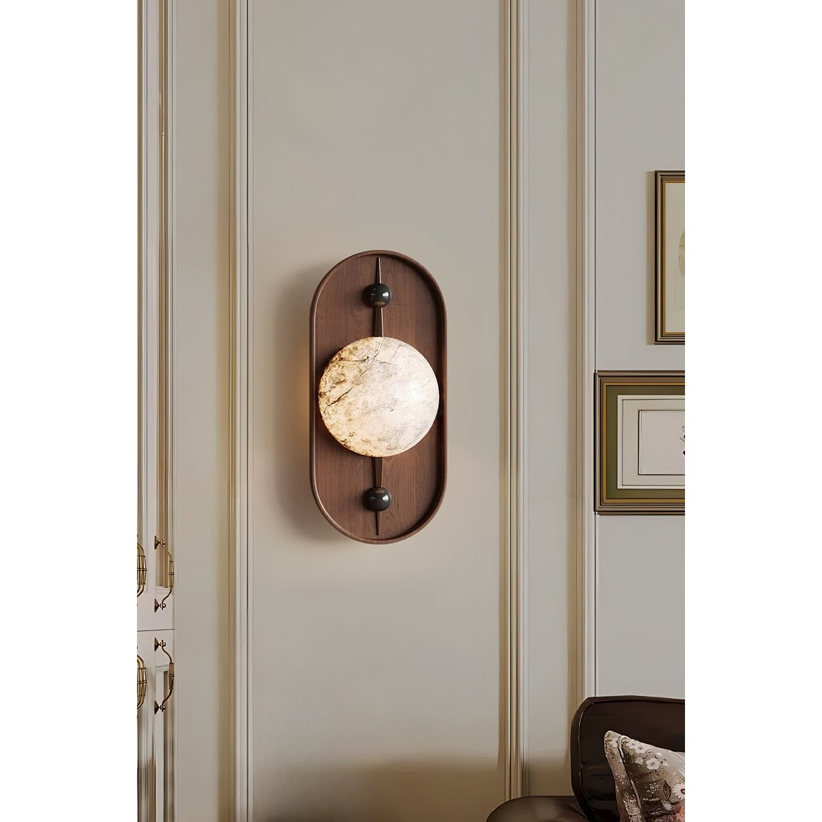 Bezel Alabaster Wall Lamp D393