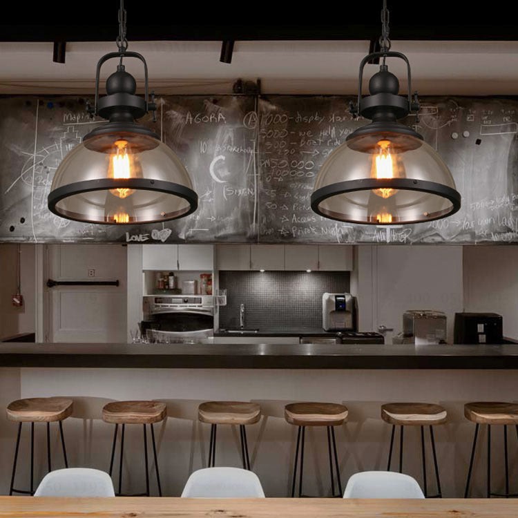 Modern Industrial Style Dome Glass Pendant Lamp K331