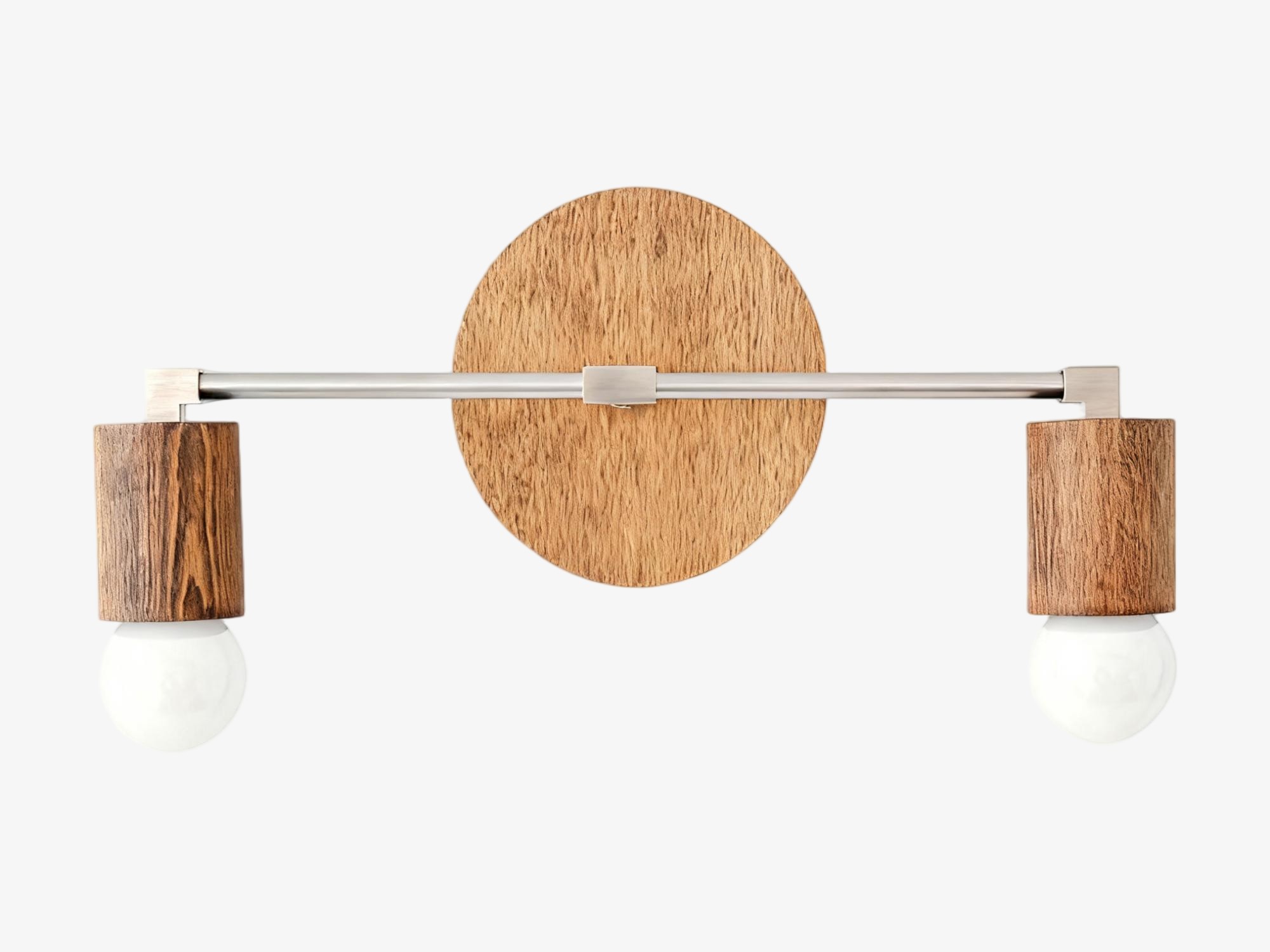 Mobilux Line Wood and Vanity Light - Bohemian Bathroom Lighting Fixture K1490