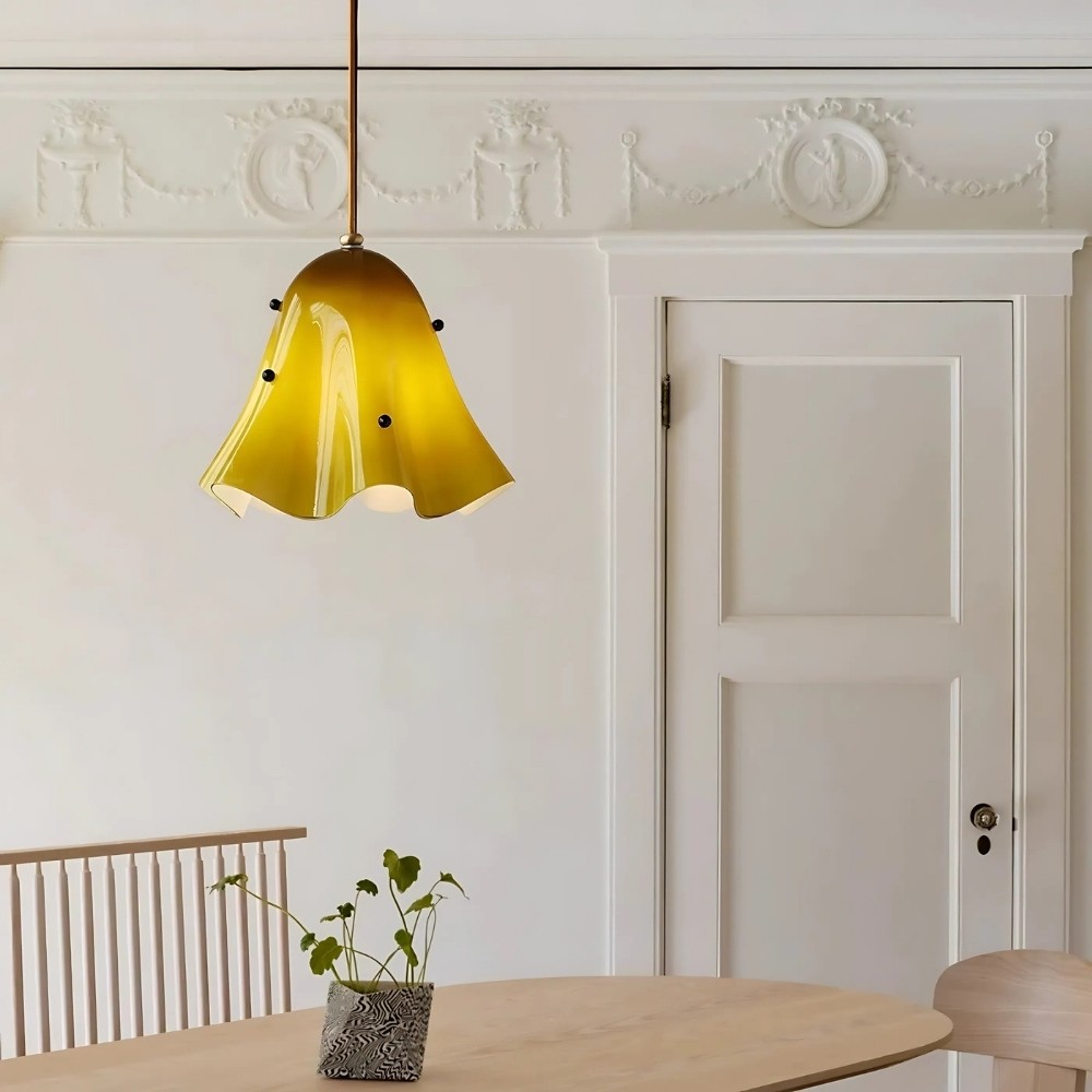 Bellina Vintage Fluted Glass Pendant Light – Mid-century Modern Fazzo  Pendant For Home Decor K897