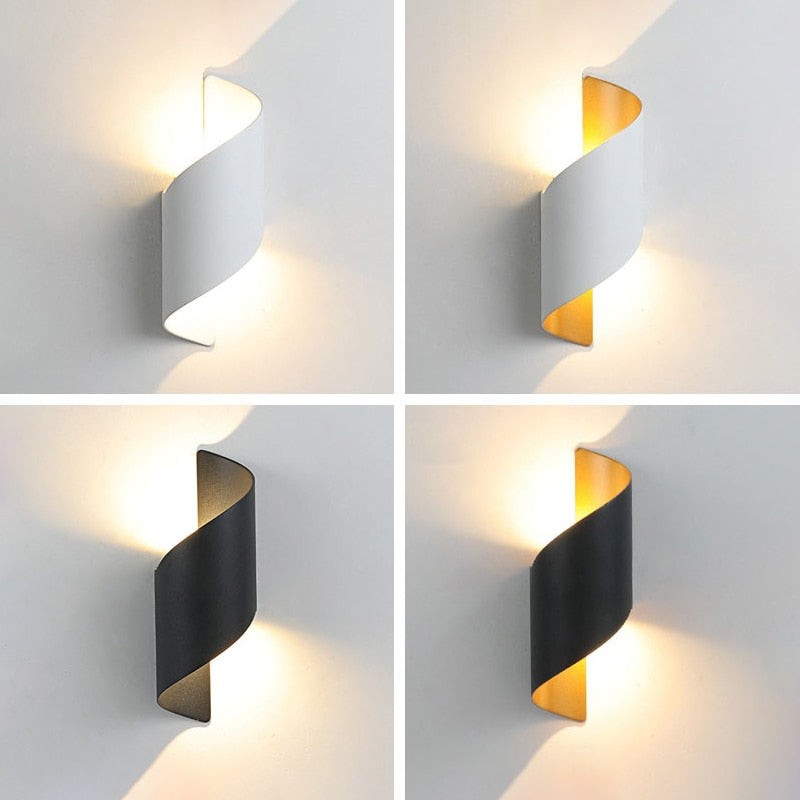 Modern Curl Twisted LED Wall Light K517