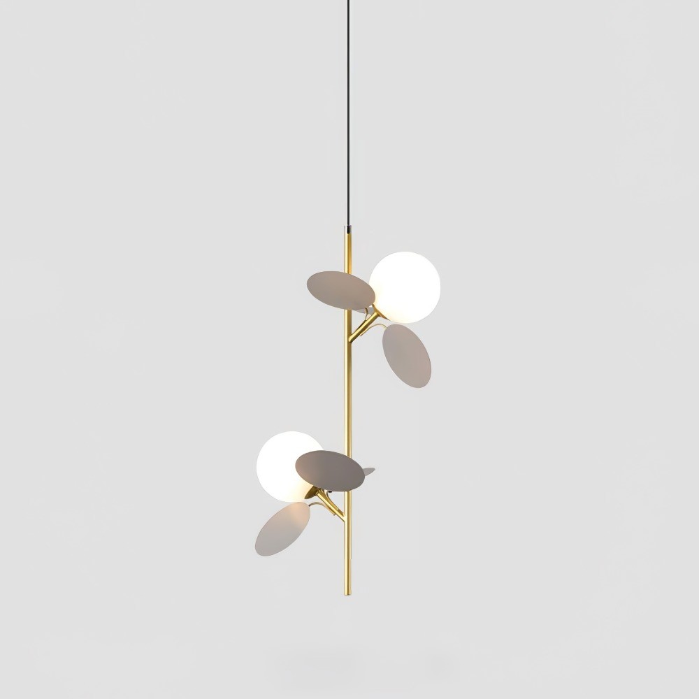 Multi Colored Leaf Glass Globe Pendant Light K152