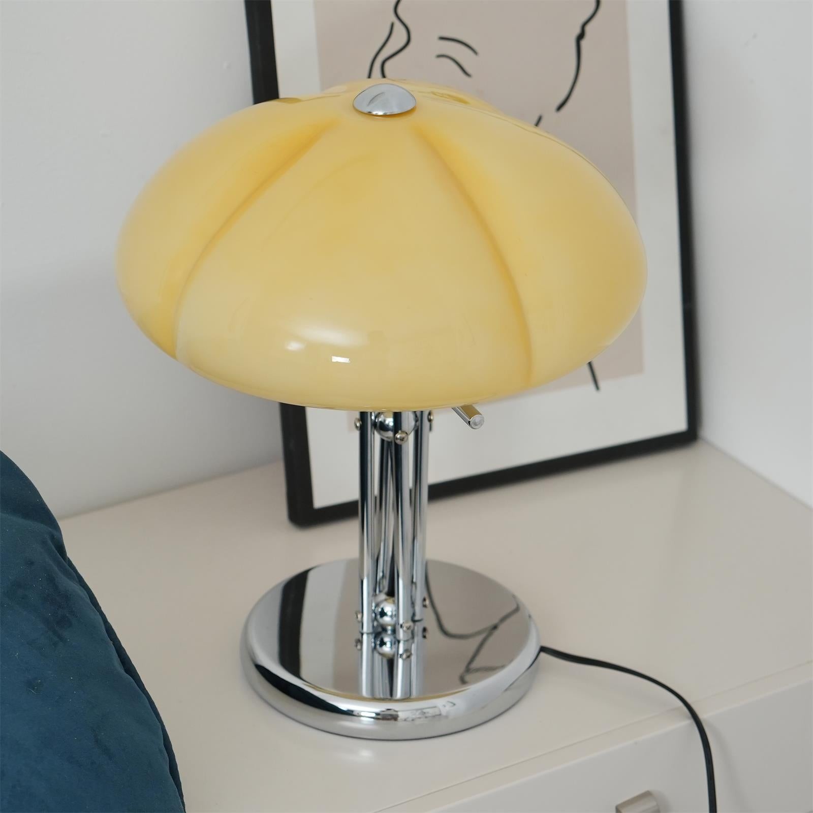 High-Grade Bedroom Bedside Mushroom Glass Table Lamp K302