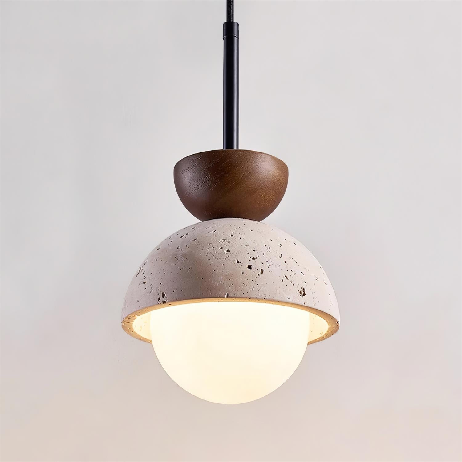 Natural Stone Spherical Pendant Light K380