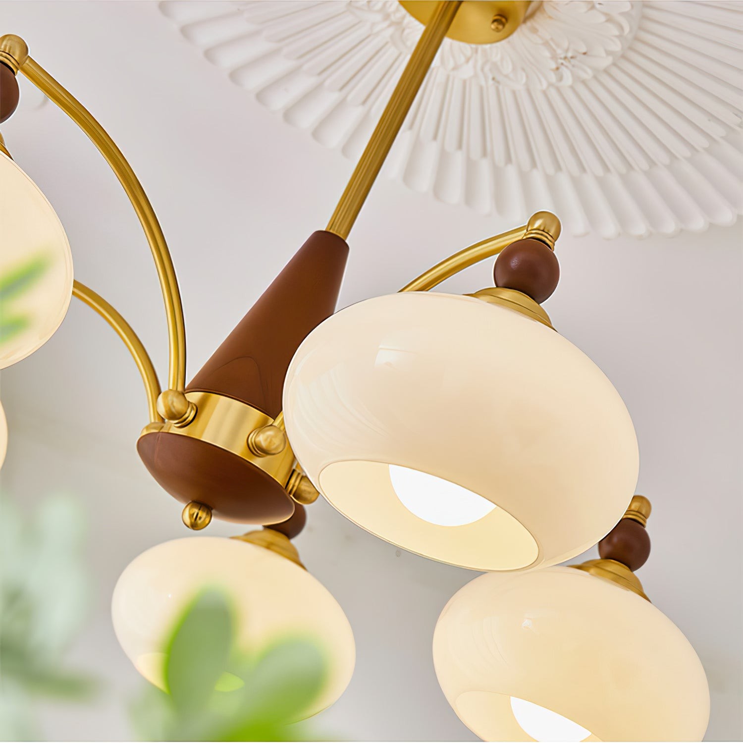 Vintage Multihead Persimmon Chandelier K623