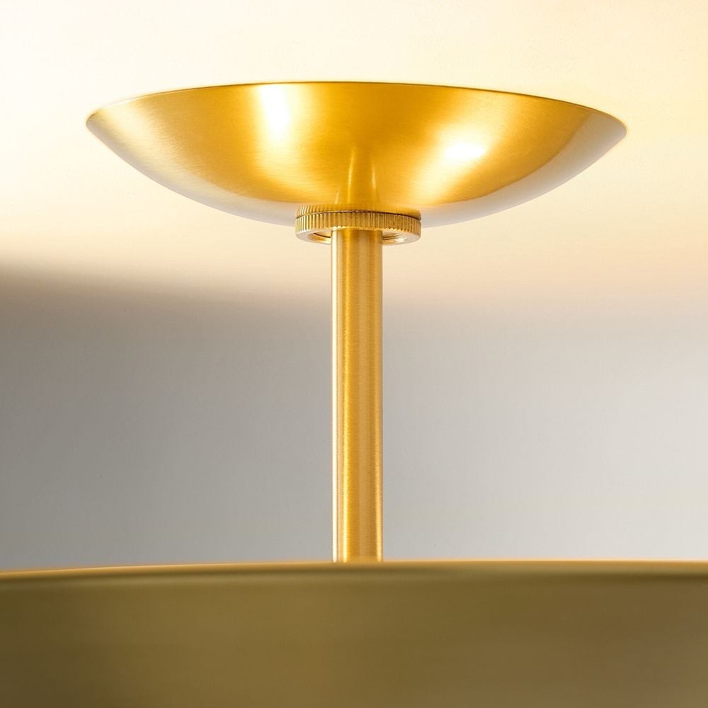 Plara Flush Mount - Rounded Minimalist Dome Metal Ceiling Light for Hallway K1694