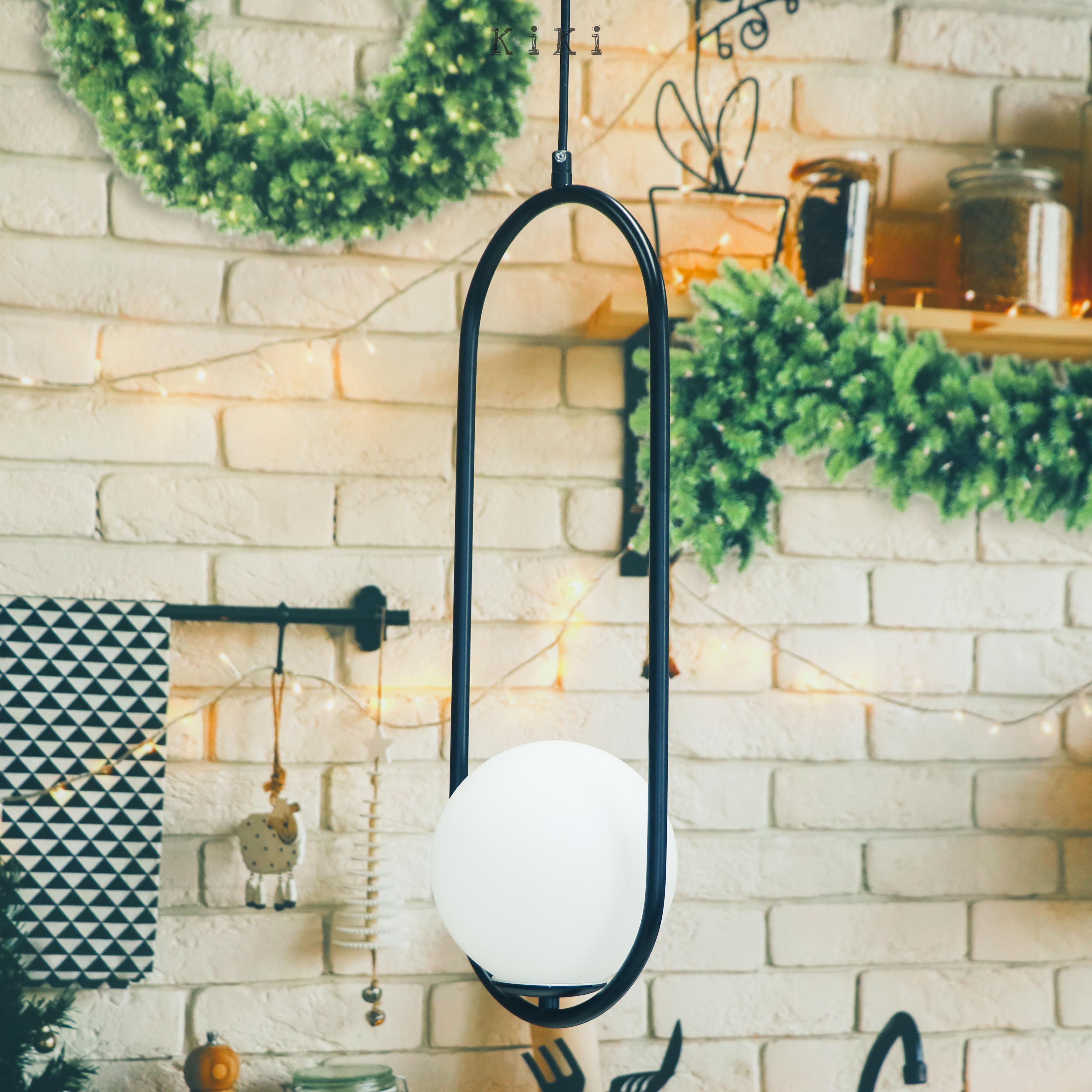 Minimalist Mila Pendant Lamp - Oval Hanging Light for Bedroom Bedside