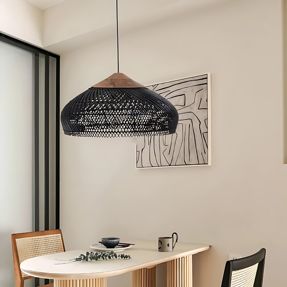 Retro Bohemian Rattan Pendant Light D836