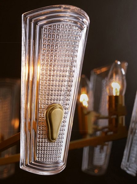 Glass Disks Chandelier/Brass