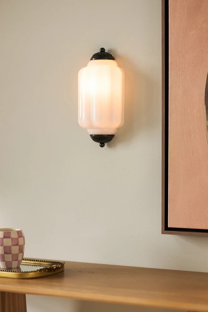 Eloise Long Pumpkin Retro Glass Recessed Wall Lamp K865