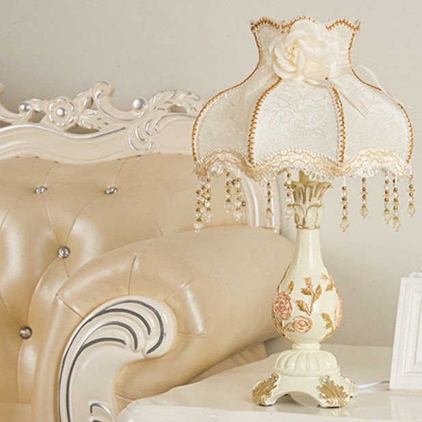 Classic European Vase Base Resin Fabric Table Lamp K717