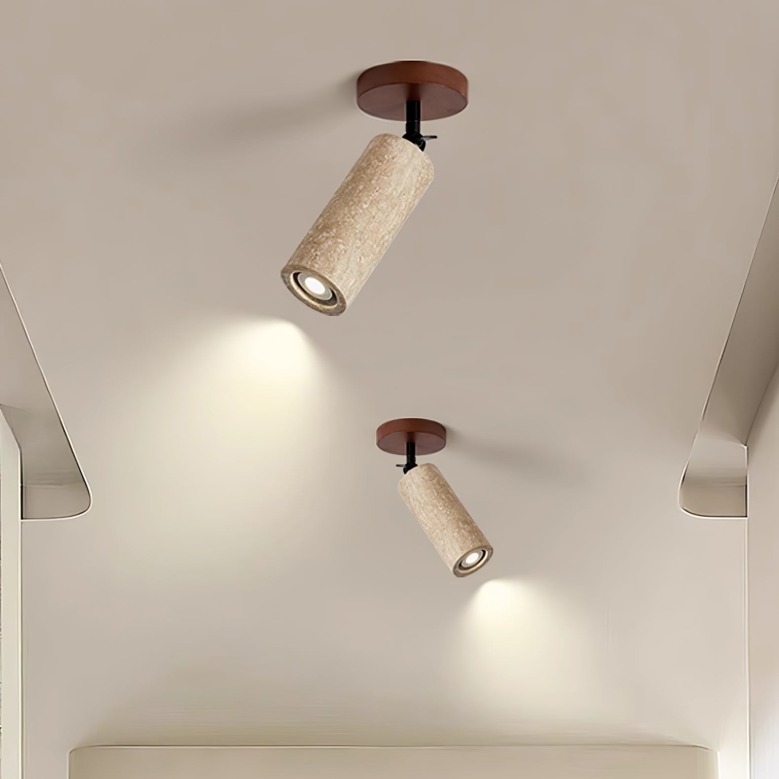 Wabi-Sabi Travertine Adjustable Wall Lamp K745
