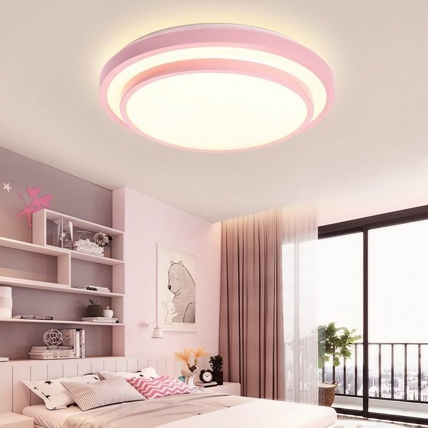 Modern Macaron Disc Flush Mount Ceiling Lamp K781